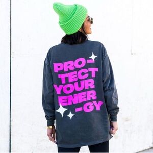 Dressed in Lala Protect Your Energy Longsleeve Tee NWT